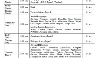 ICSE Class X Sem 2 exams revised time table 2022